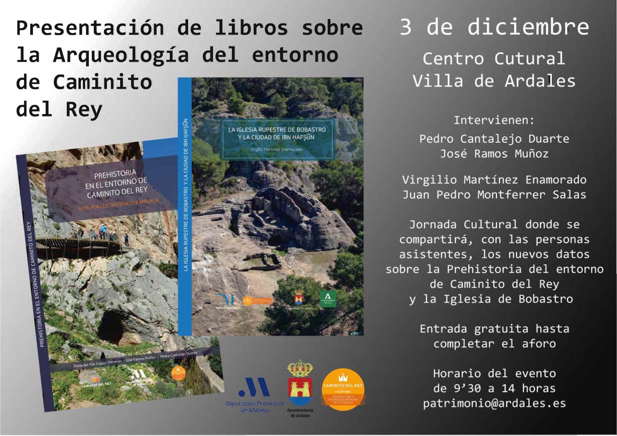 Presentación de libros sobre la Arqueología del entorno de Caminito del