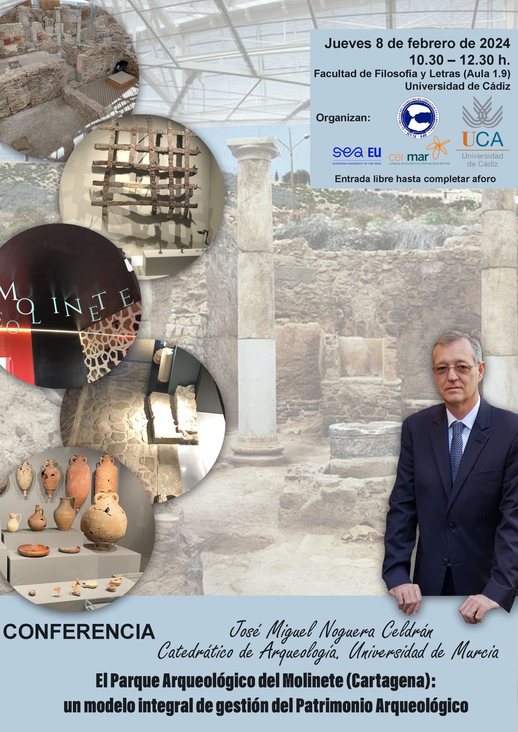 Conferencia de D. José Miguel Noguera Celdrán, Catedrático de Arqueología de la Universidad de Murcia
