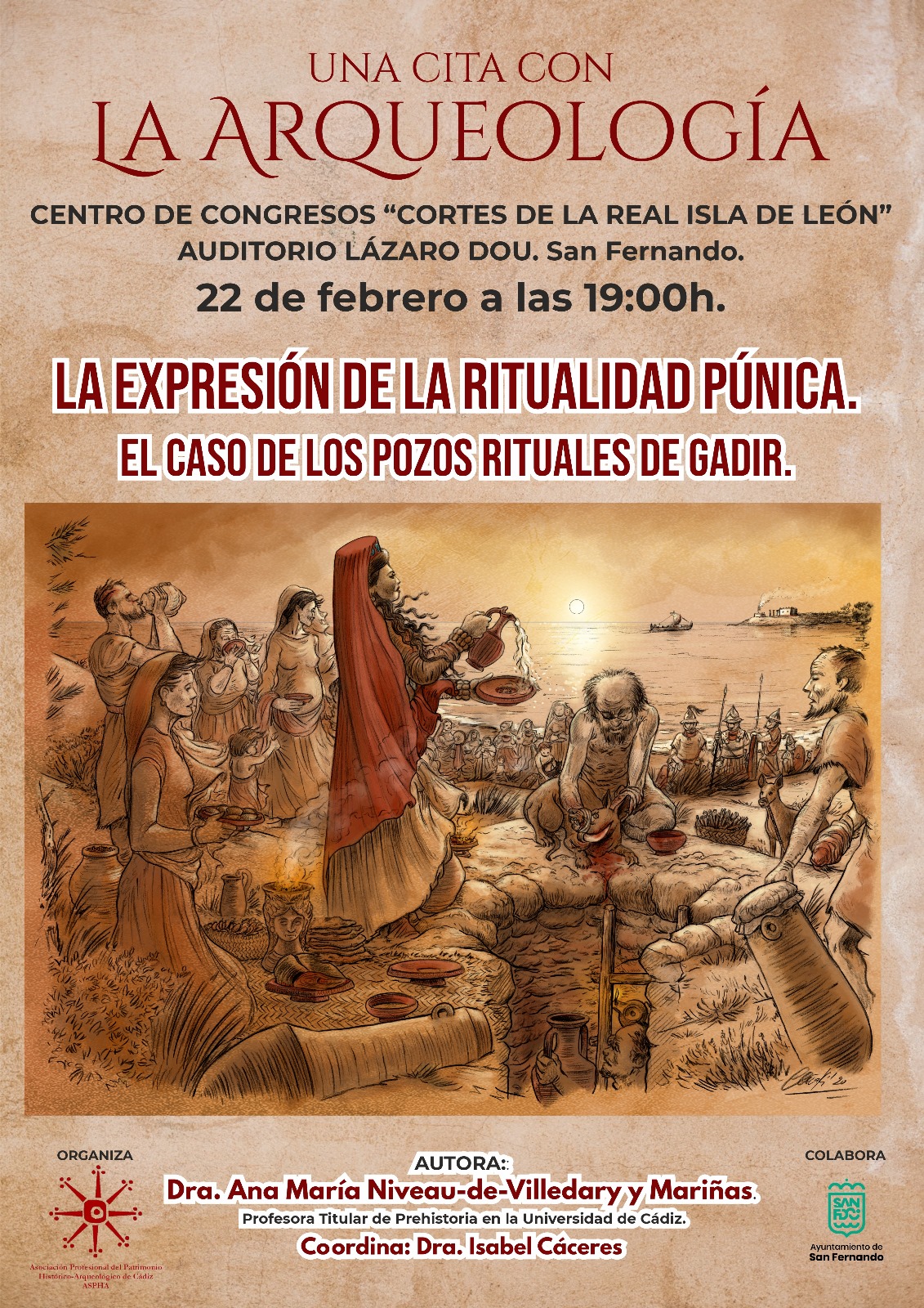 Conferencia de Dña. Ana María Niveau: La expresión de la ritualidad púnica. El caso de los pozos rituales de Gadir