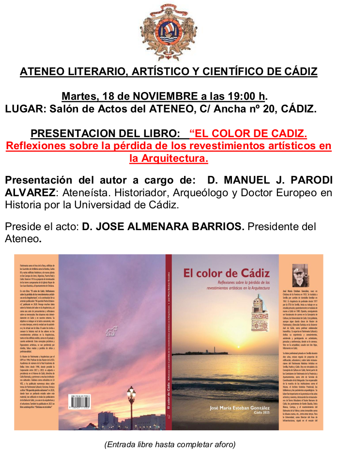 EL COLOR DE CADIZ. Reflexiones sobre la pérdida de los revestimientos artísticos en la Arquitectura